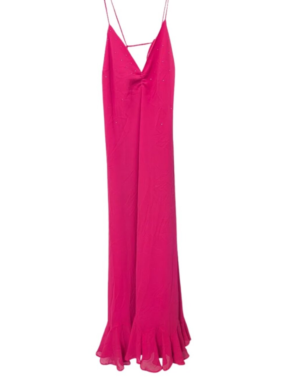 Betsey Johnson pink spaghetti strap long slip dress Size 4 NWT